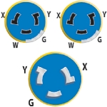 Marinco Y5042504 50A-50A EEL Y Adapter