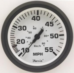 Faria 32909 Euro White 55 MPH Speedometer