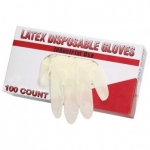 Disposable Latex Gloves 100 pack box